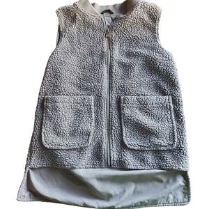 Calvin Klein Sherpa Fleece Vest Women's Small Wind Protection Pockets Zip